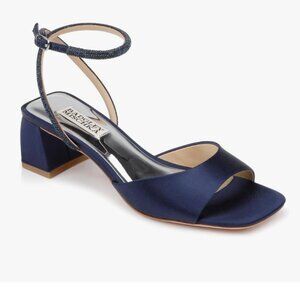 Badgley Mischka Women's Block Heel Evening Sandal Navy US 10